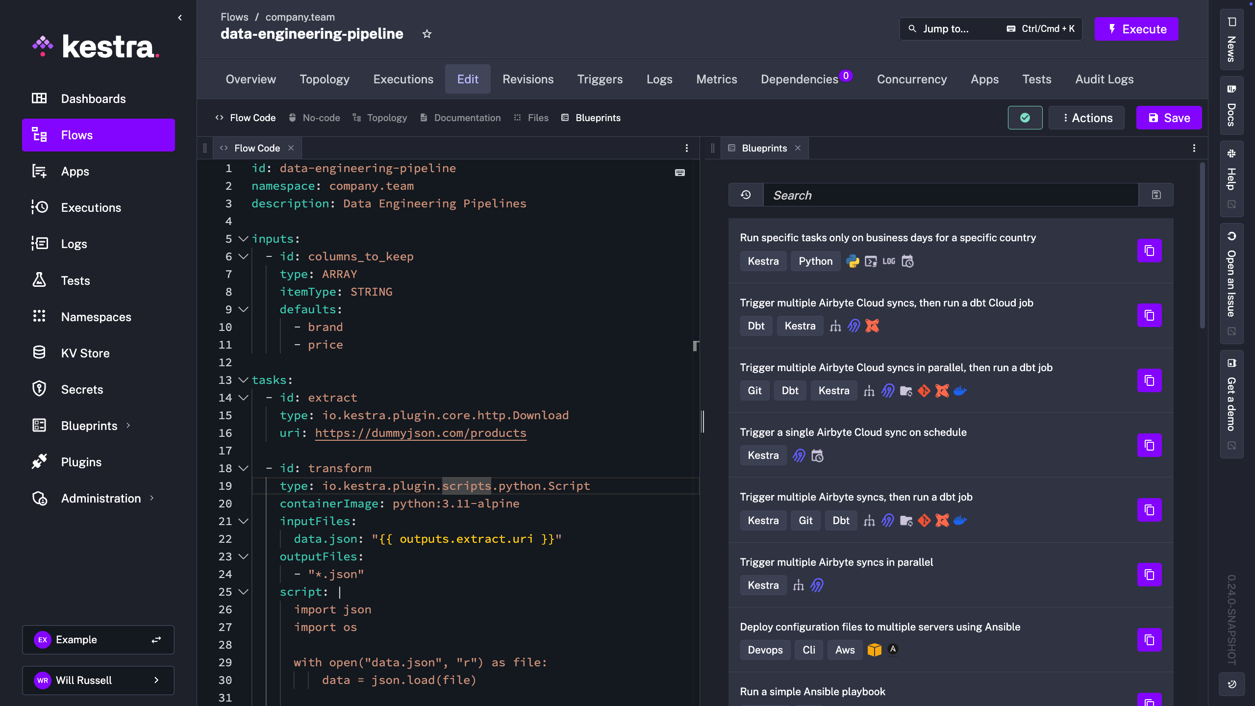 Blueprints Editor